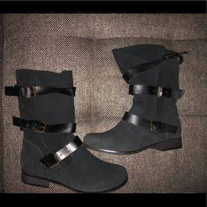 BRAND NEW Black Steve Madden Boots with Buckles